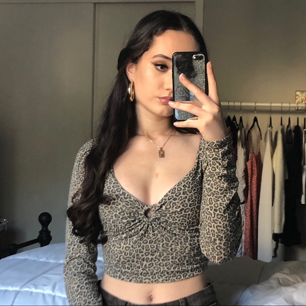 nordstrom cheetah print top